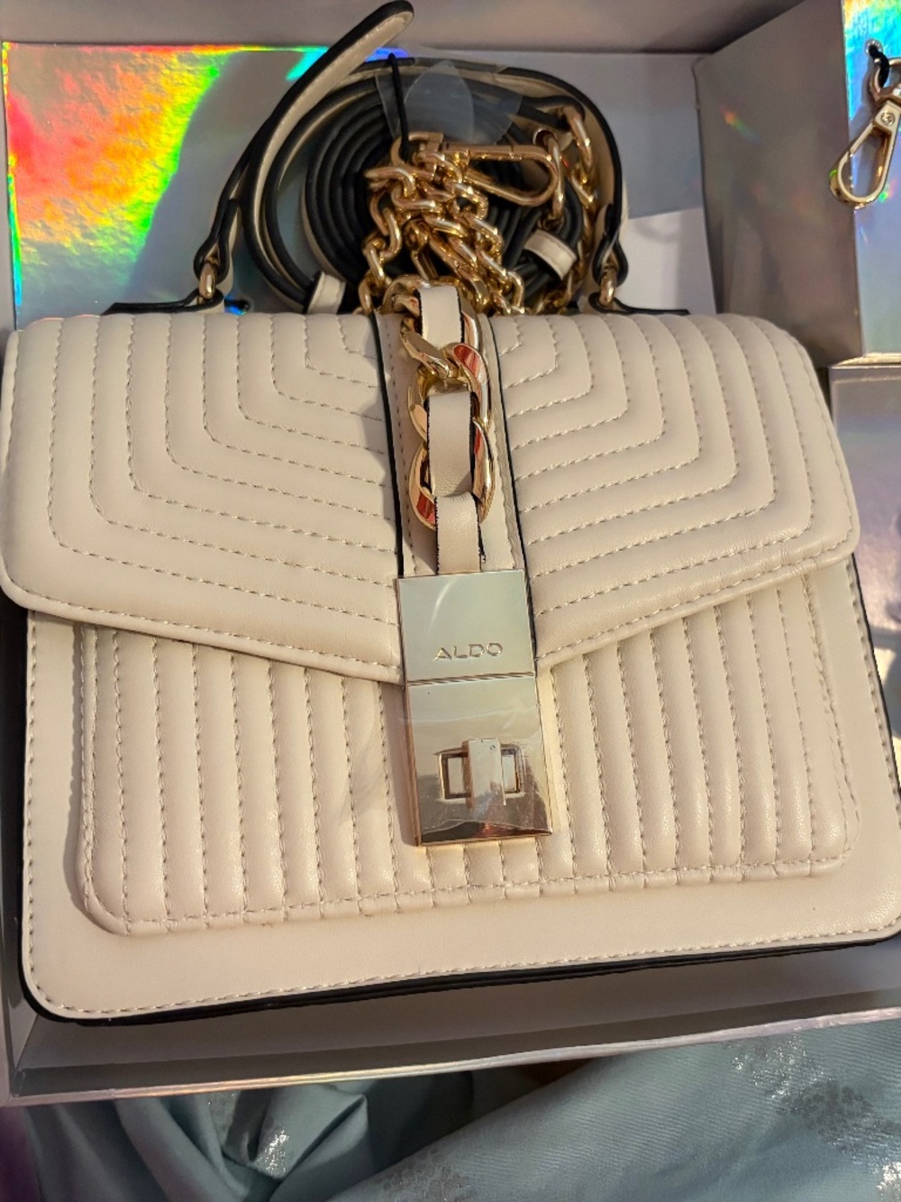 Aldo Ivory Purse Gift Set